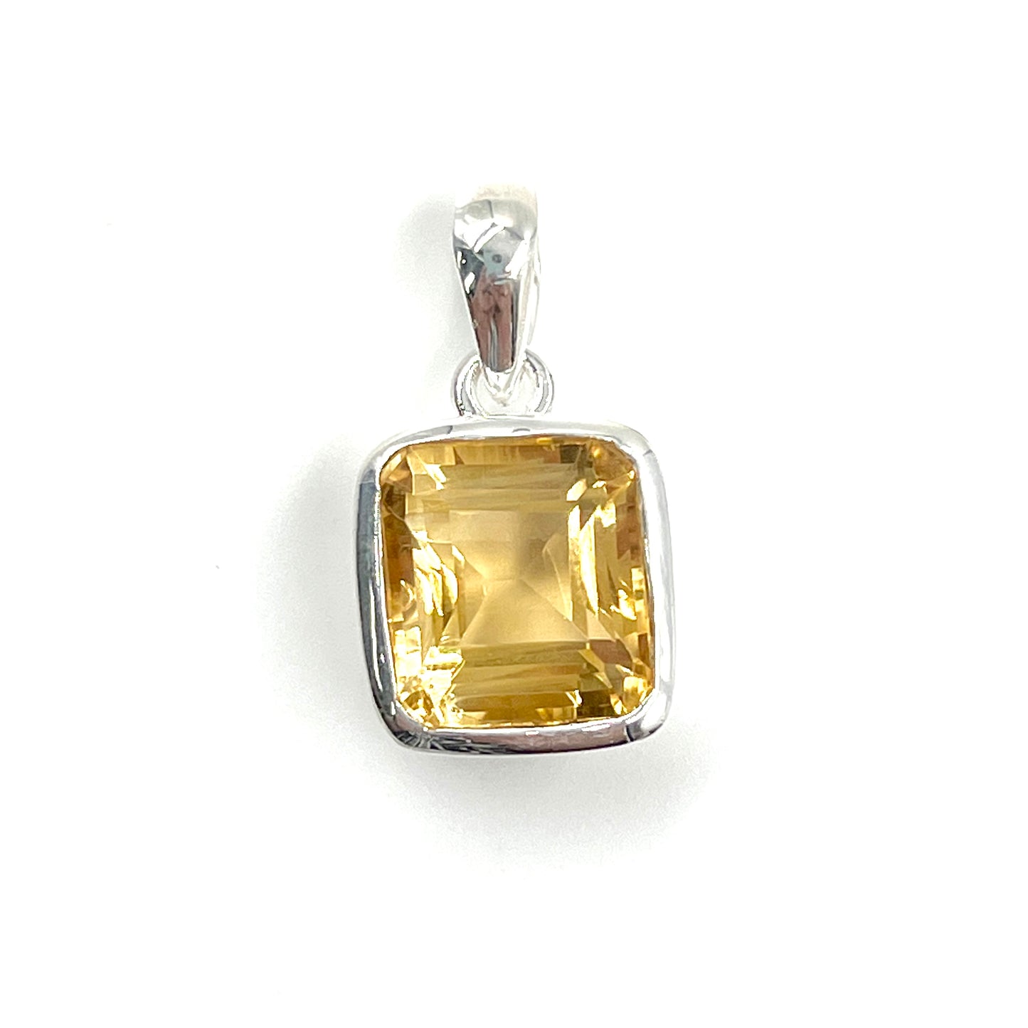 Sterling Silver Citrine Freeform Pendants