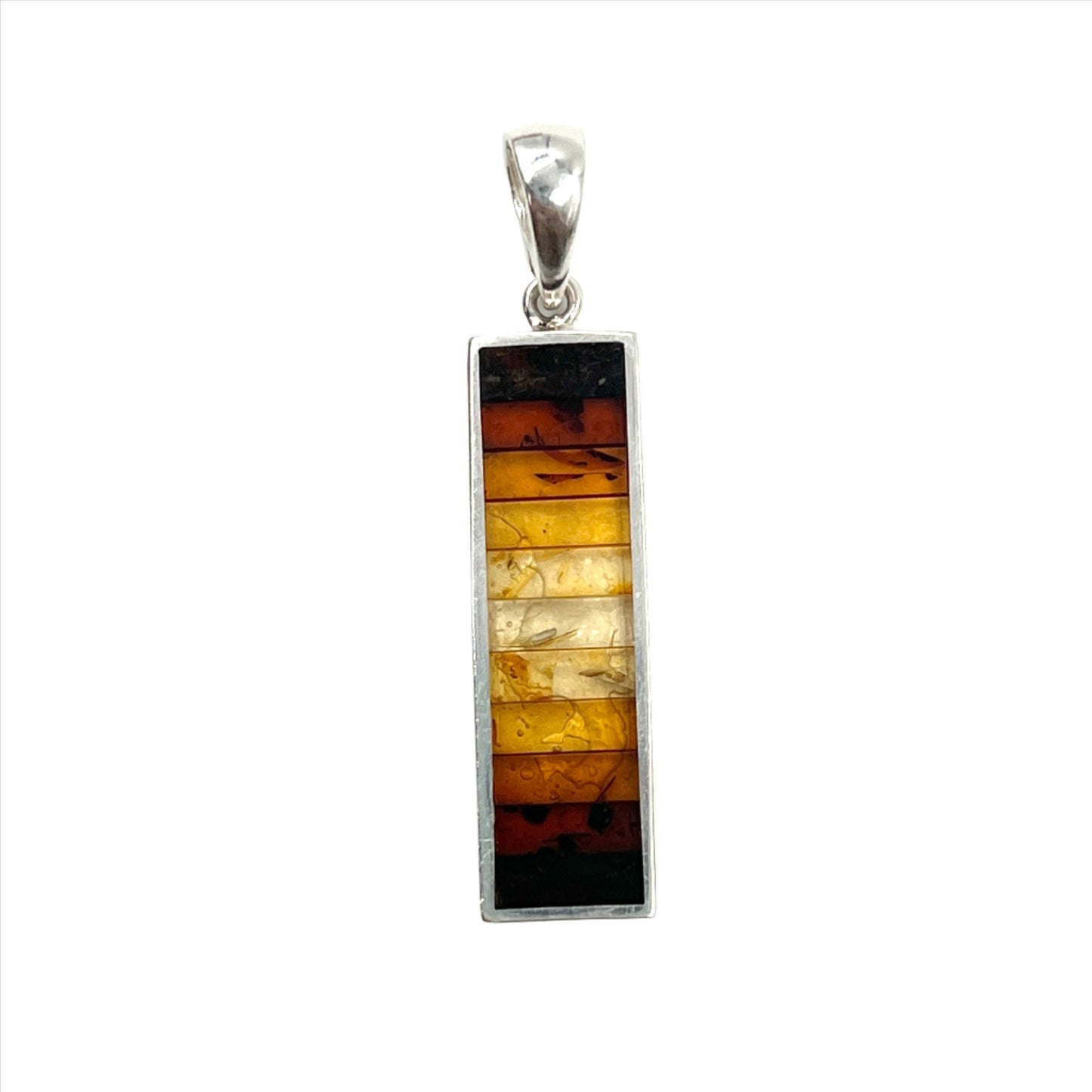 Multi Color Amber Rectangle Pendants