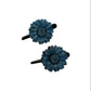 Leather Flower Hair Clips