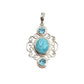 Sterling Silver Larimar & Blue Topaz Pendants