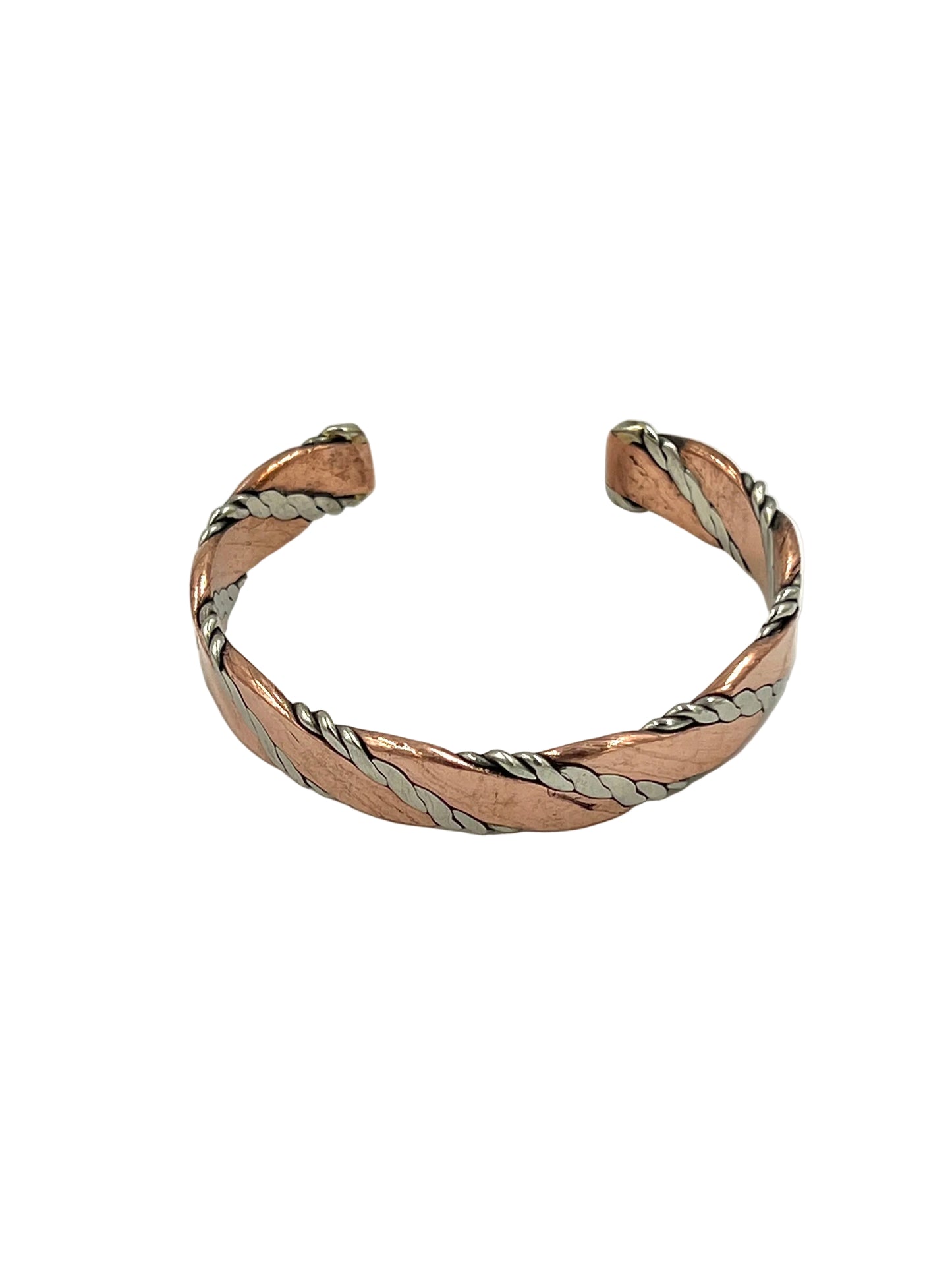 Multi Metal Flat Braided Copper Bracelet