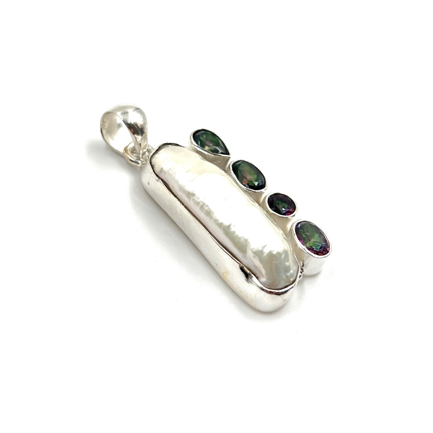 Sterling Silver Pearl & Gemstone Pendants