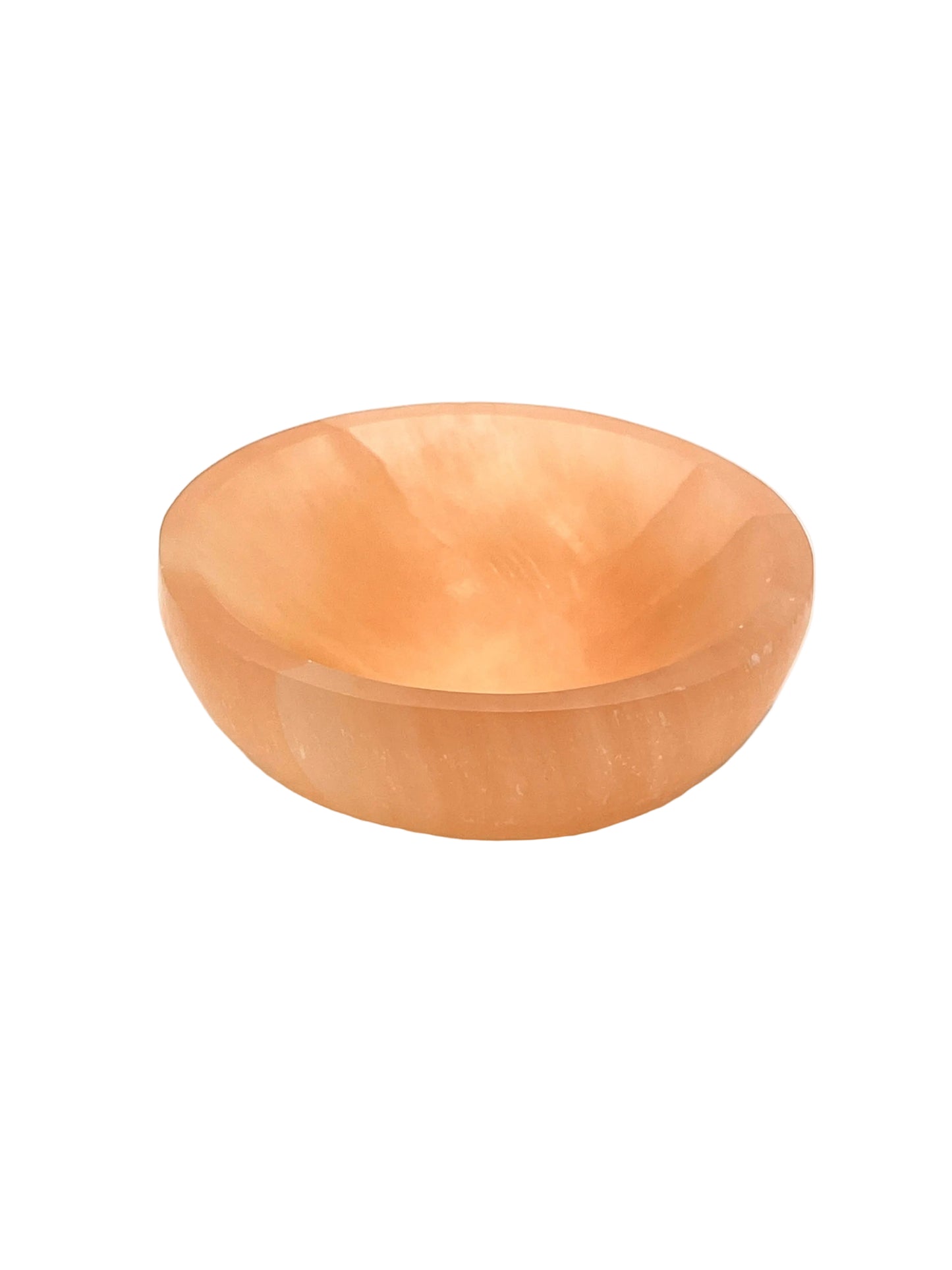 Peach Selenite Crystal Charging Cleaning Bowl