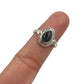 Beaded Teardrop Labradorite Ring