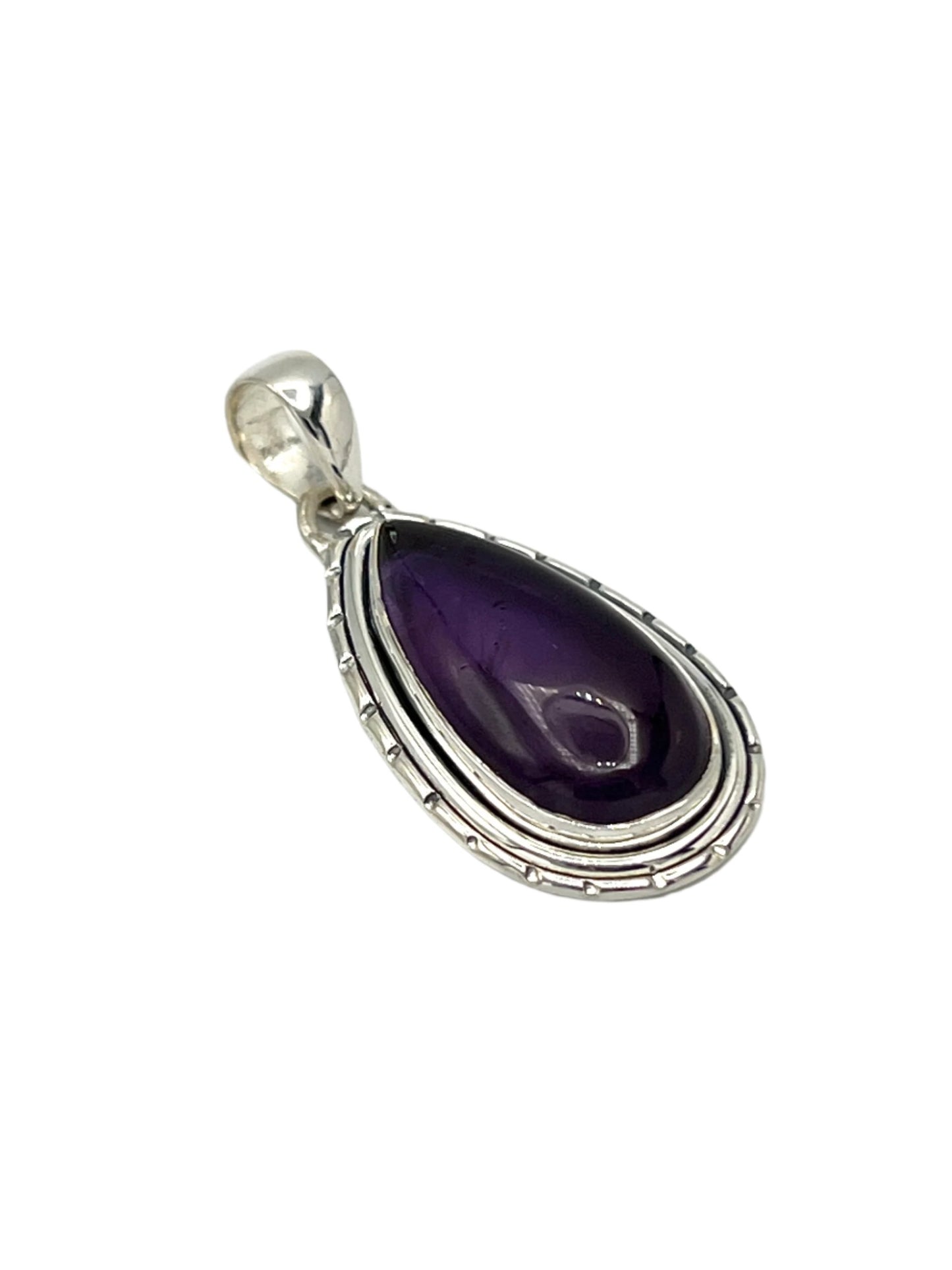 Sterling Silver Teardrop Amethyst Pendants