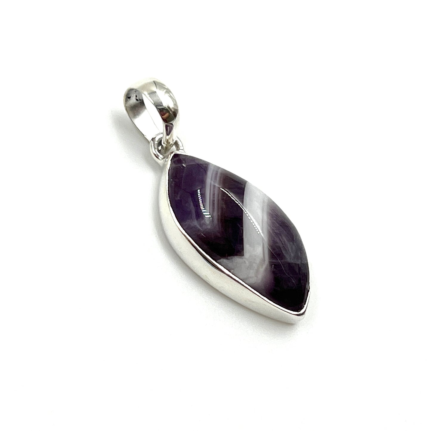 Chevron Amethyst Freeform Pendants