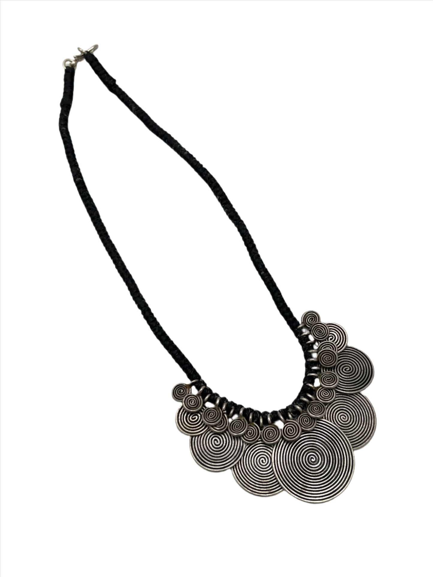 Sterling Silver Hill Tribe Necklace with Spirals