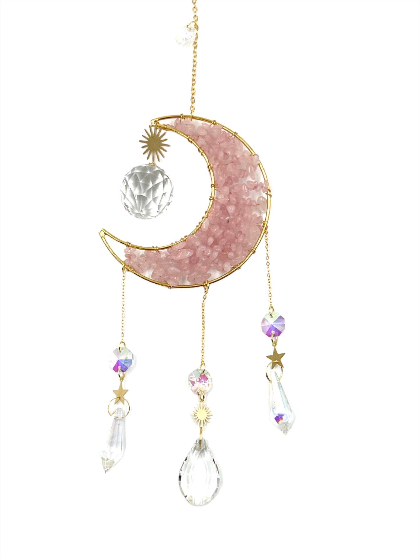 Crystal Crescent Moon Sun Catcher