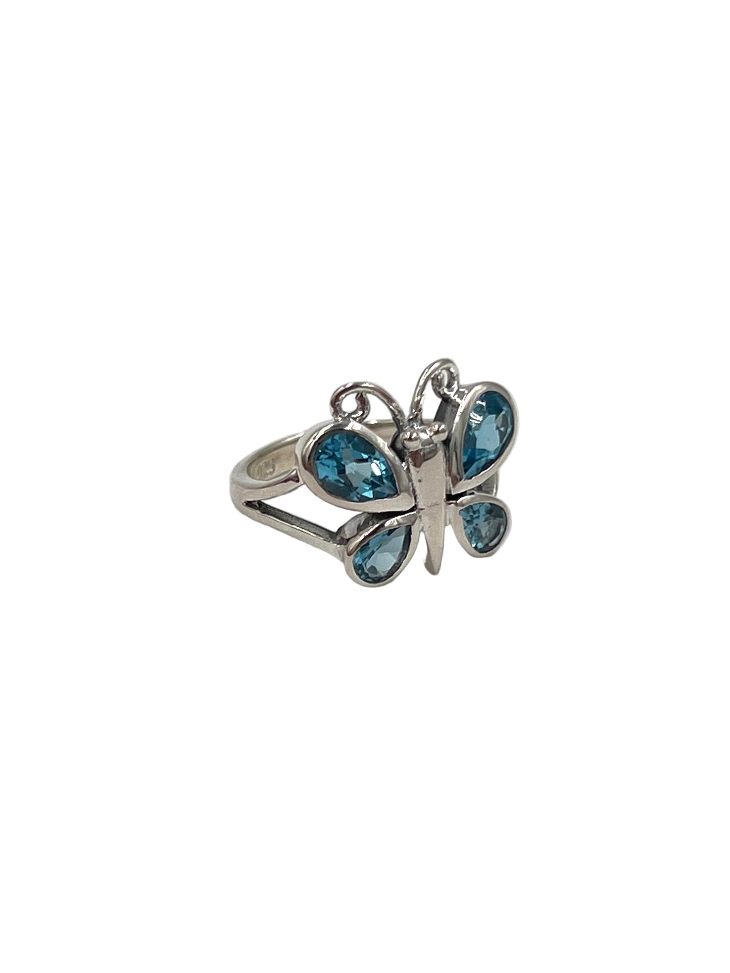 Butterfly Sky Blue Topaz Ring