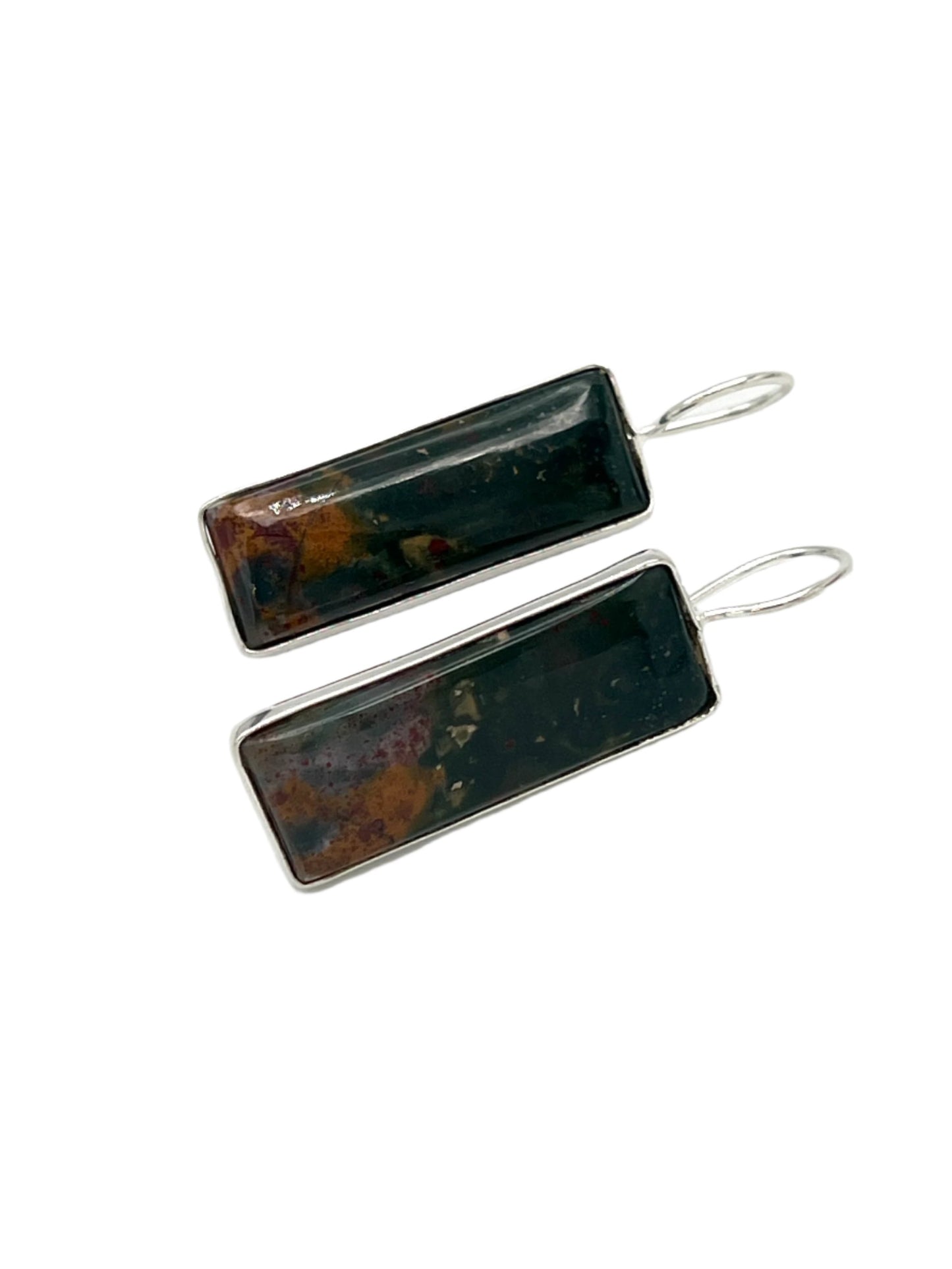 Sterling Silver Ocean Jasper Earrings