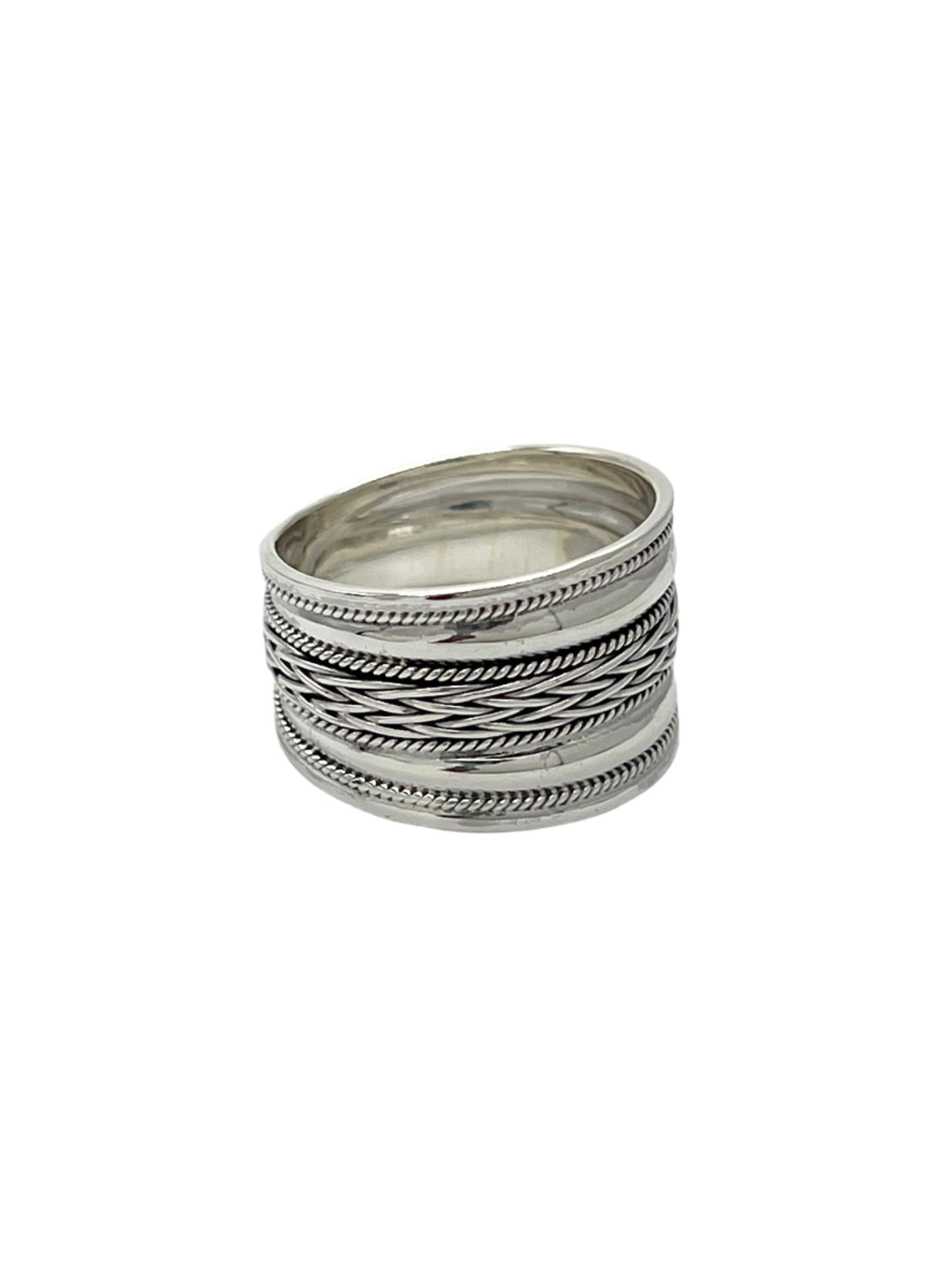 Sterling Silver Double Braided Ring