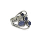 Sterling Silver Tanzanite Wave Ring