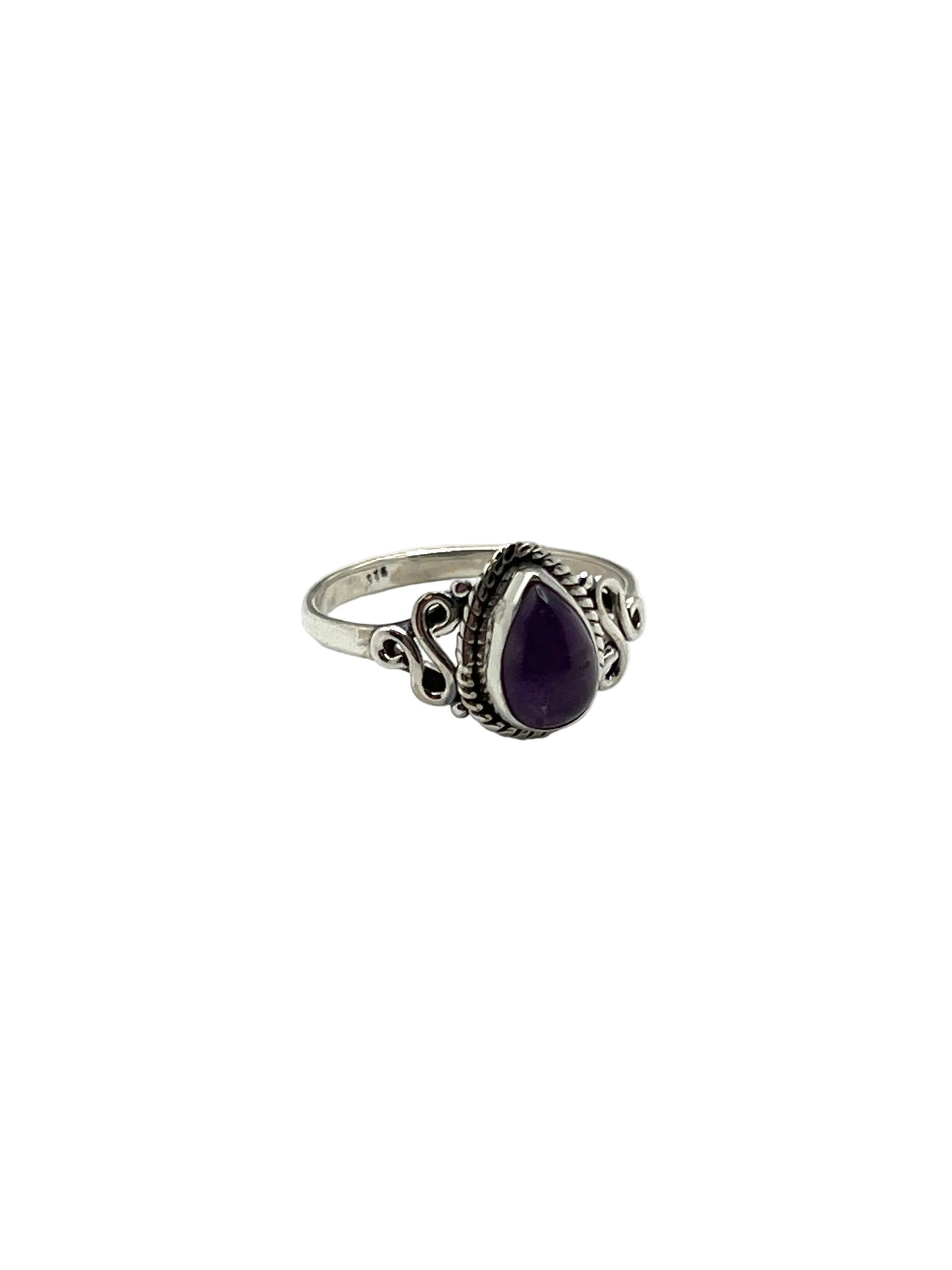 Teardrop Amethyst Ring