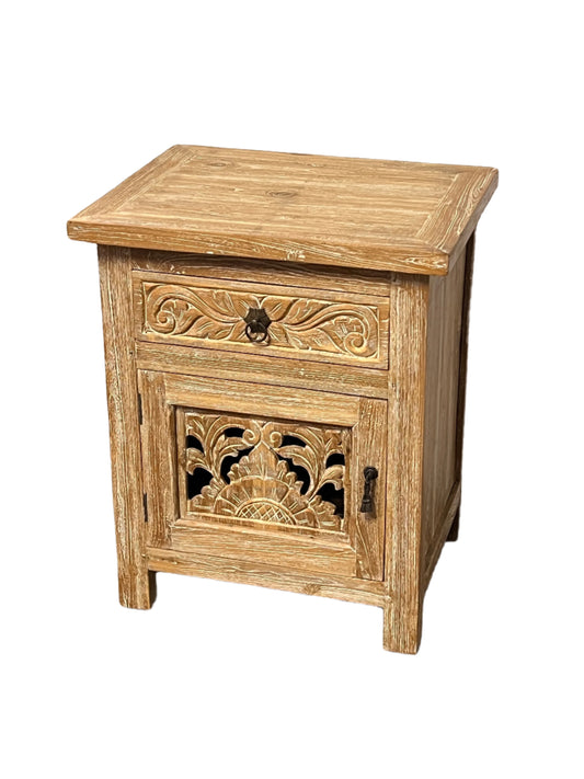 White Washed Teakwood Night Stands