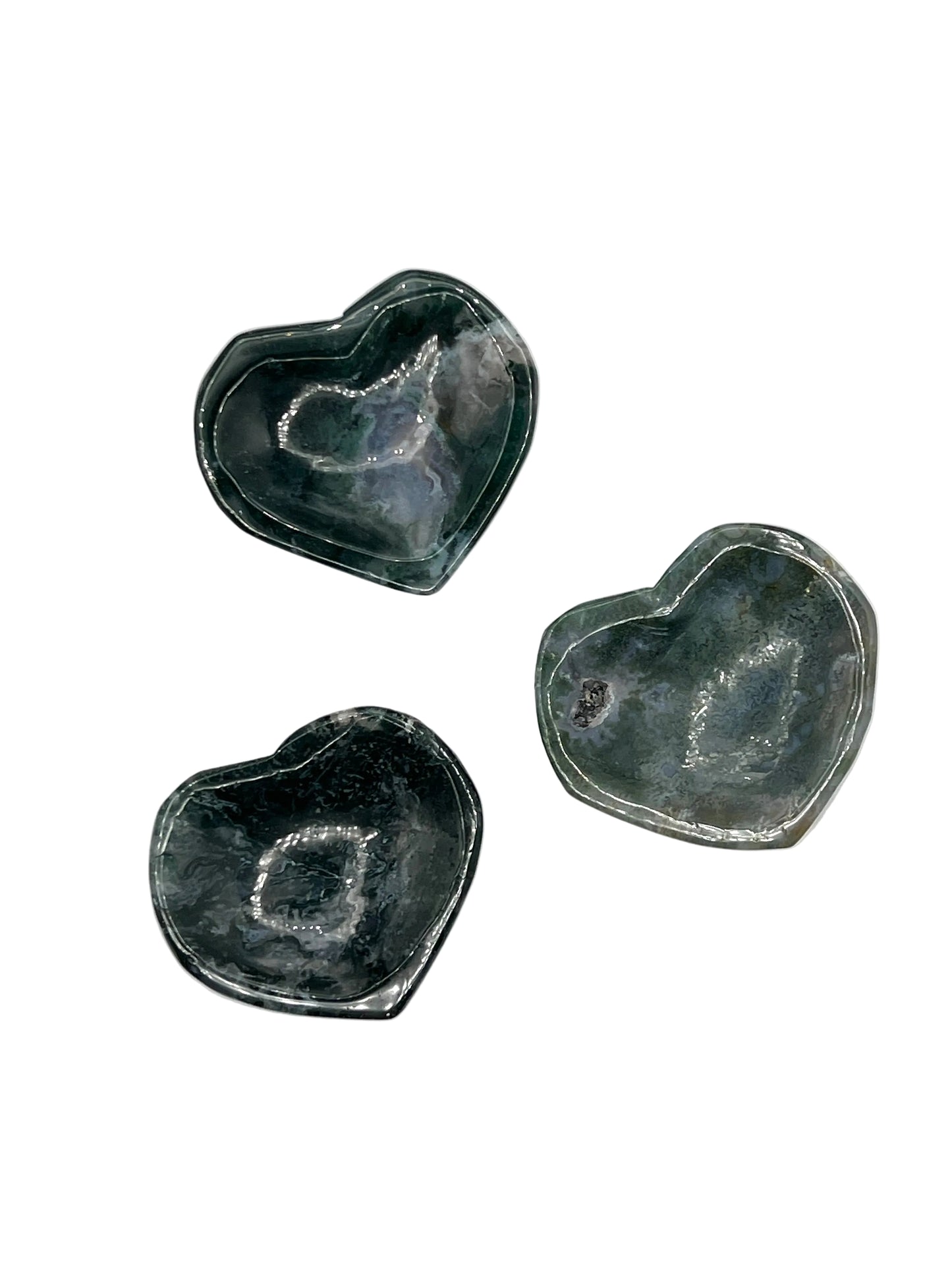 Moss Agate Heart Bowl