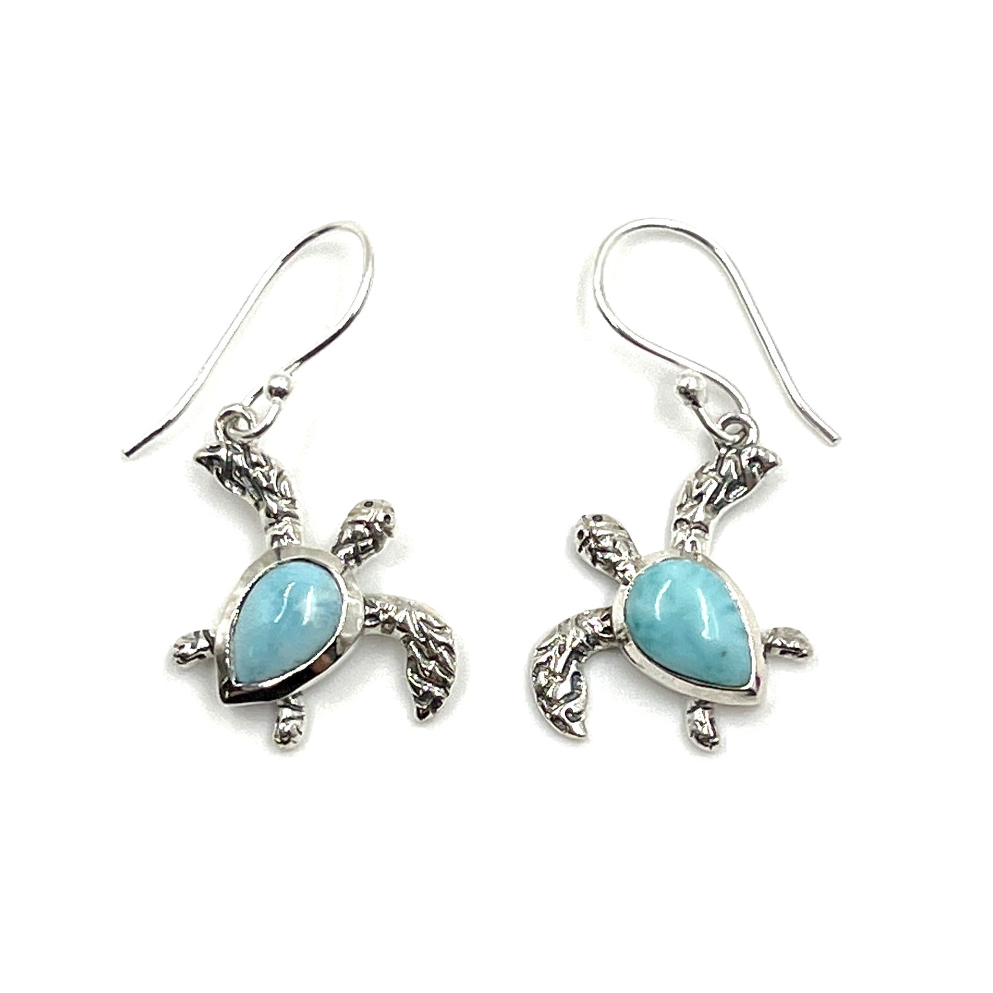 Sterling Silver Larimar Earrings