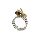 Amber Honey Comb Rings