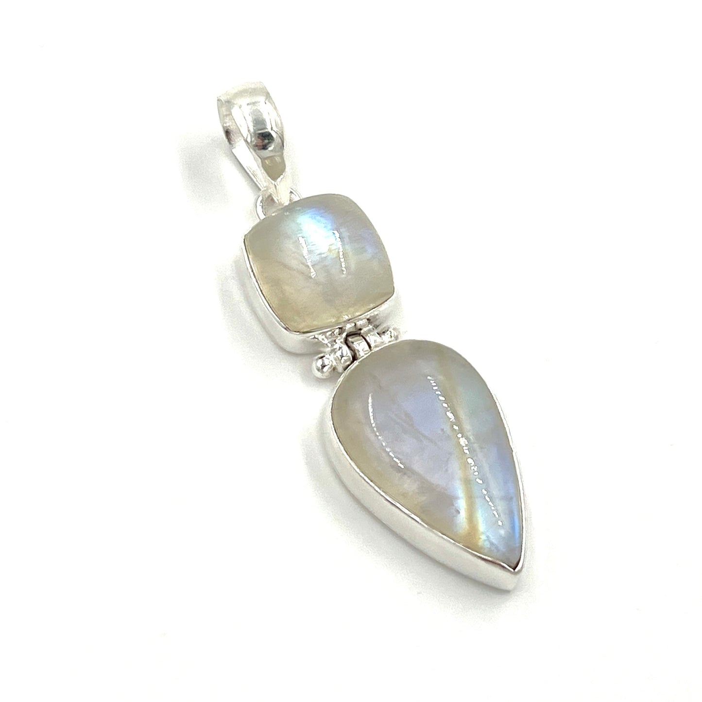 Sterling Silver Double Moonstone Pendants