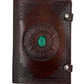 Camel Leather Gemstone Journal | Spiked Mandala | 10" x 7" x 1/2"