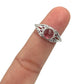 Pink Tourmaline Round Ring