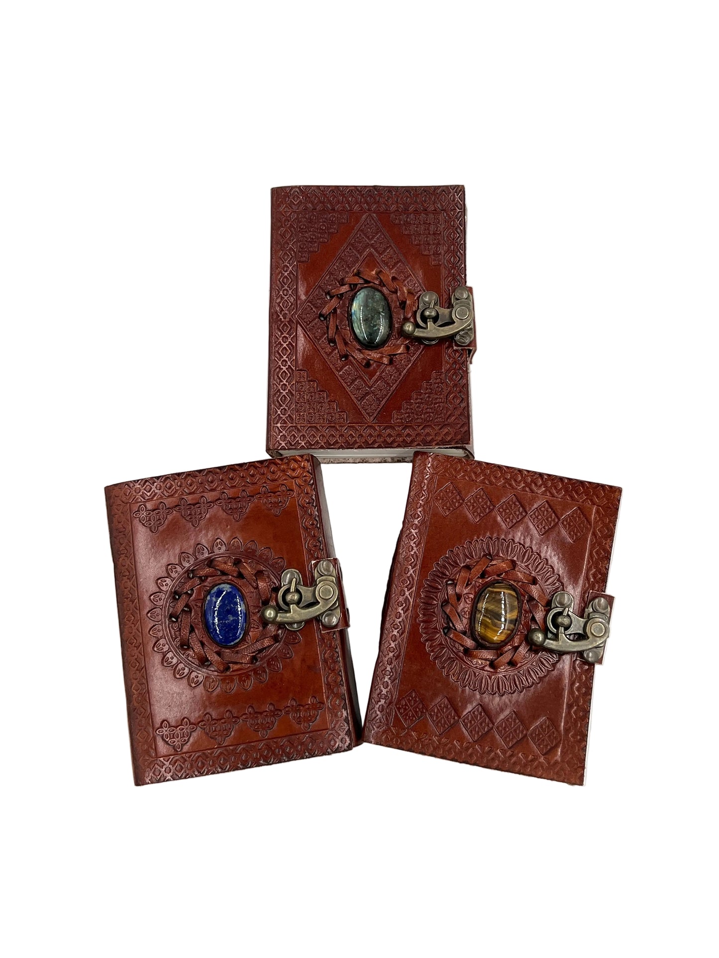 Camel Leather Gemstone Journals
