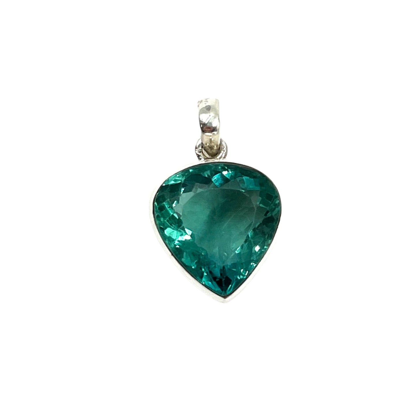 Sterling Silver Green Fluorite Pendants