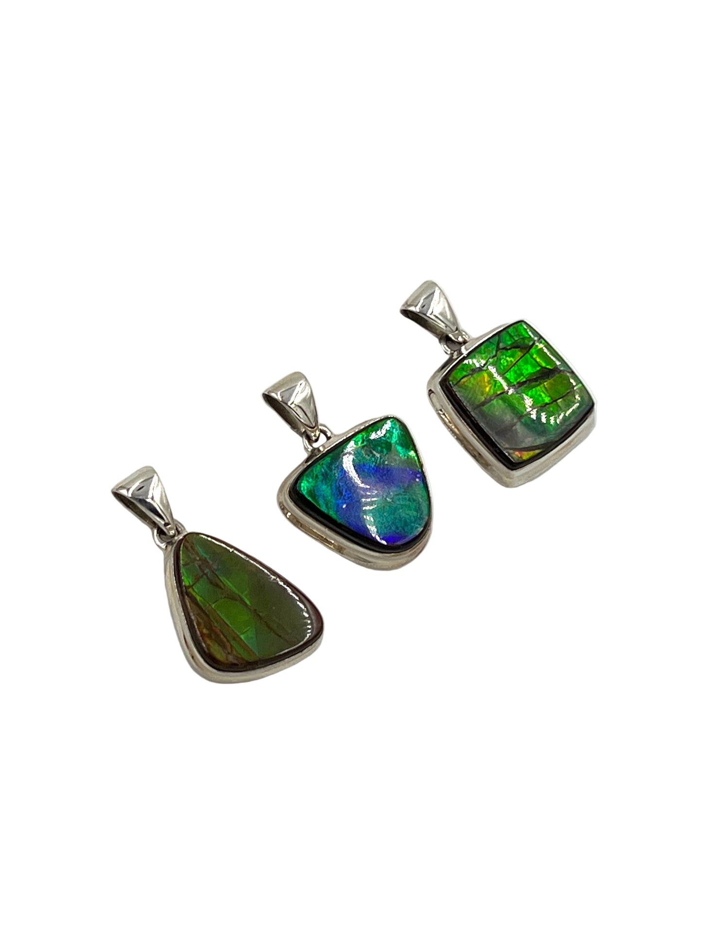 Ammolite Freeform Pendants
