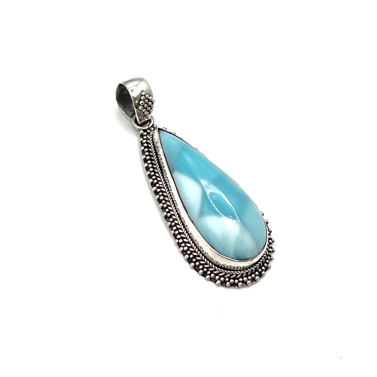 Sterling Silver Larimar Teardrop Pendants