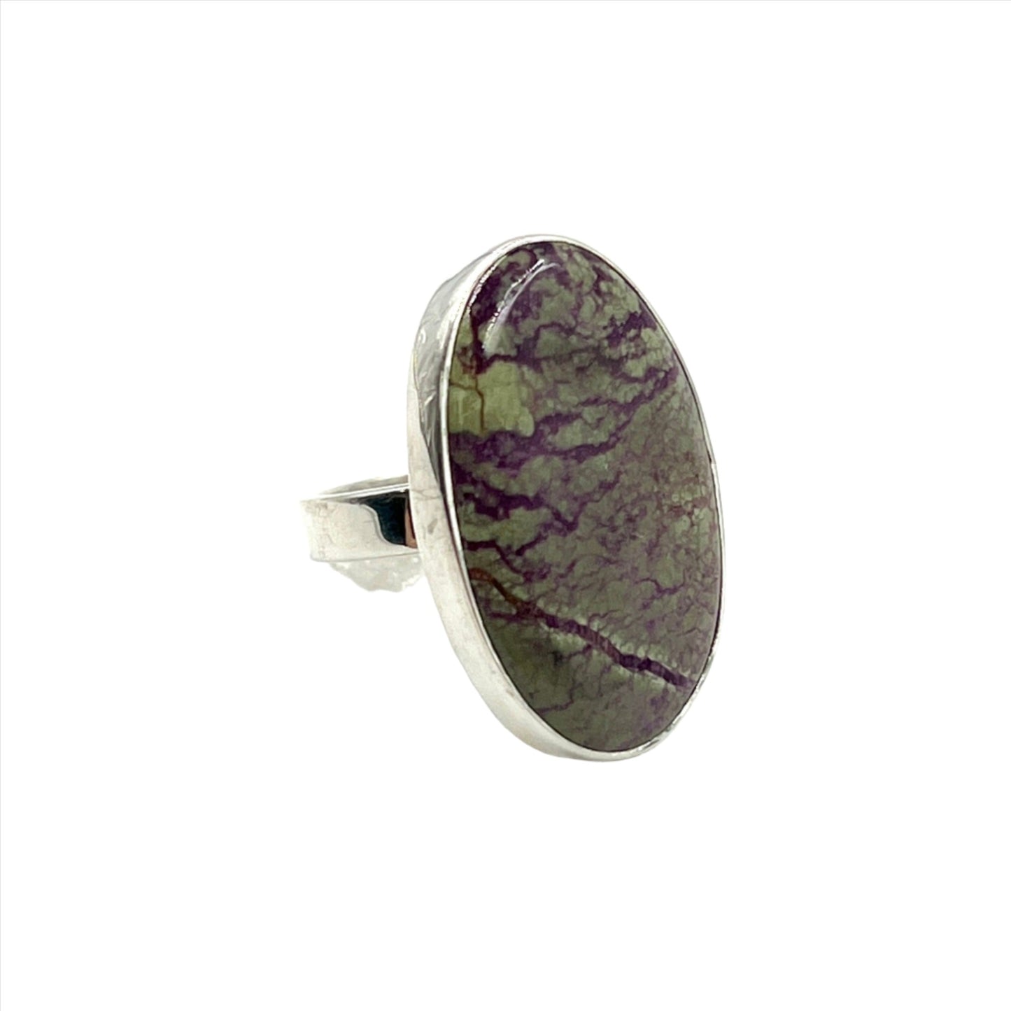 Sterling Silver Stichtite Oval Ring