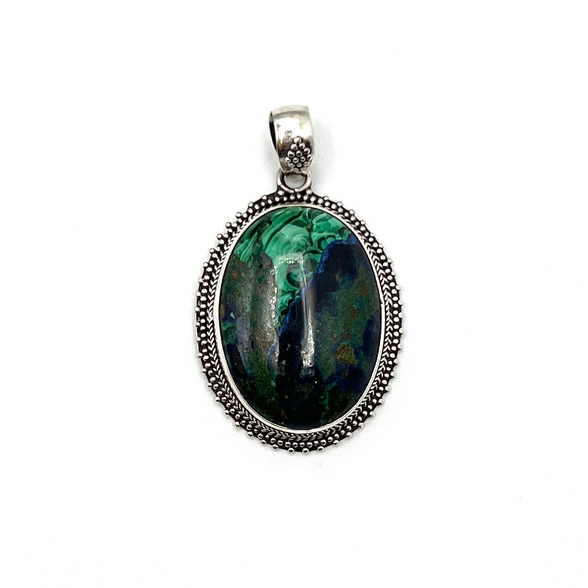 Sterling Silver Azurite & Malachite Pendants