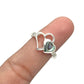 Sterling Silver Shell Double Heart Rings