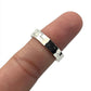 Sterling Silver Flat Hammered Ring