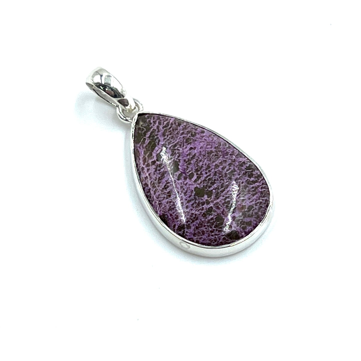 Sterling Silver Purpurite Freeform Pendants