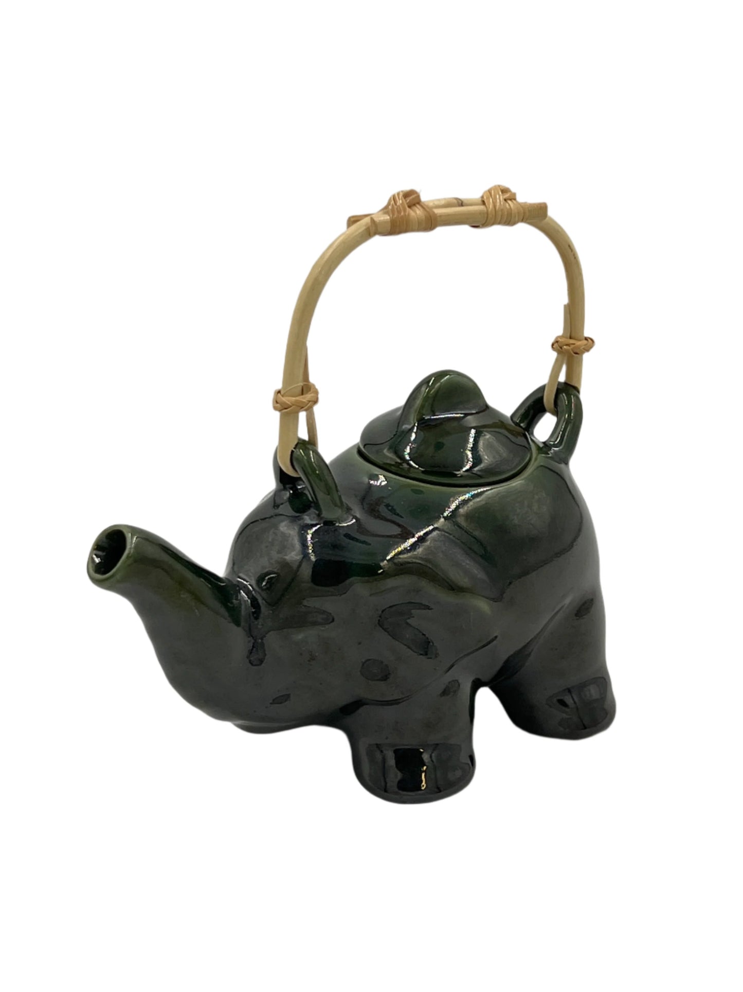 Emerald Elephant Ceramic Tea Pot Set