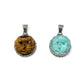 Triple Turtle Gemstone Pendants