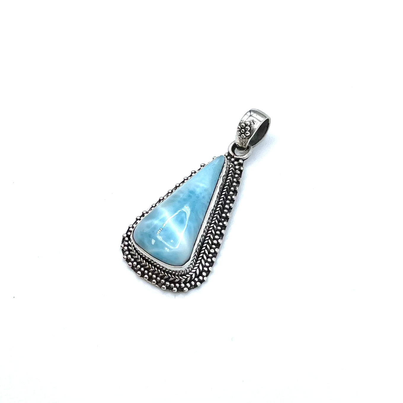 Sterling Silver Larimar Freeform Pendants