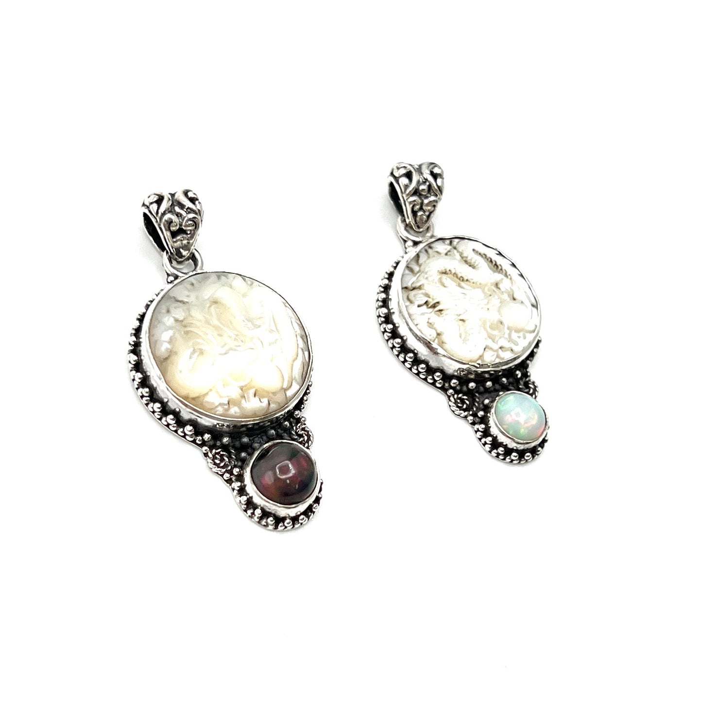 Dragon Gemstone & Opal Pendants
