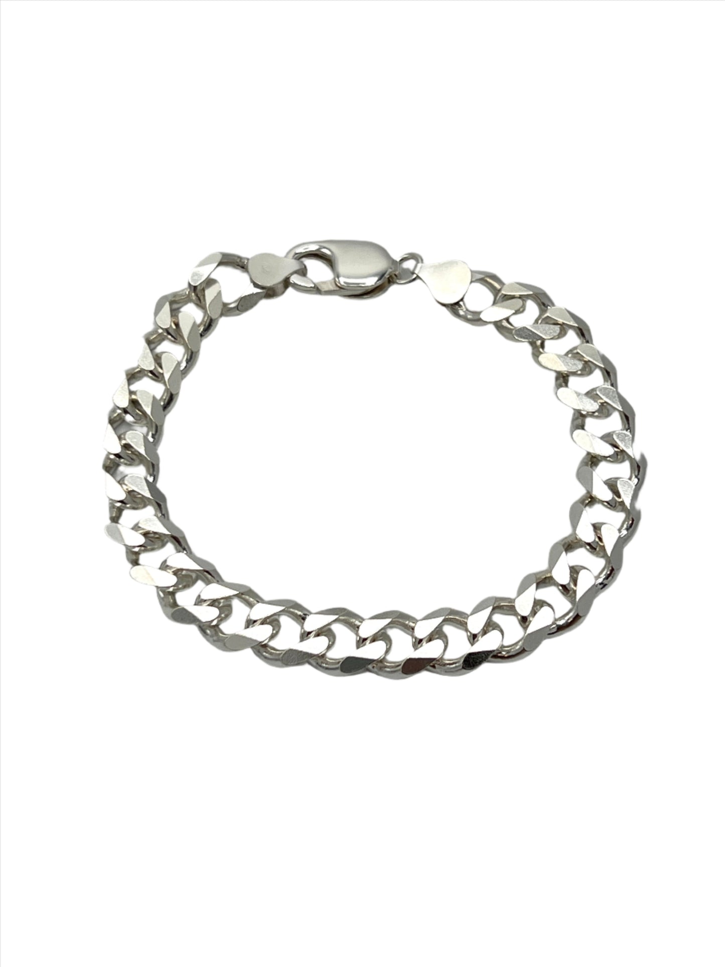 Sterling Silver Large Curb Chain Bracelet