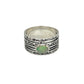 Sterling Silver Oval Opal Flower Band Ring