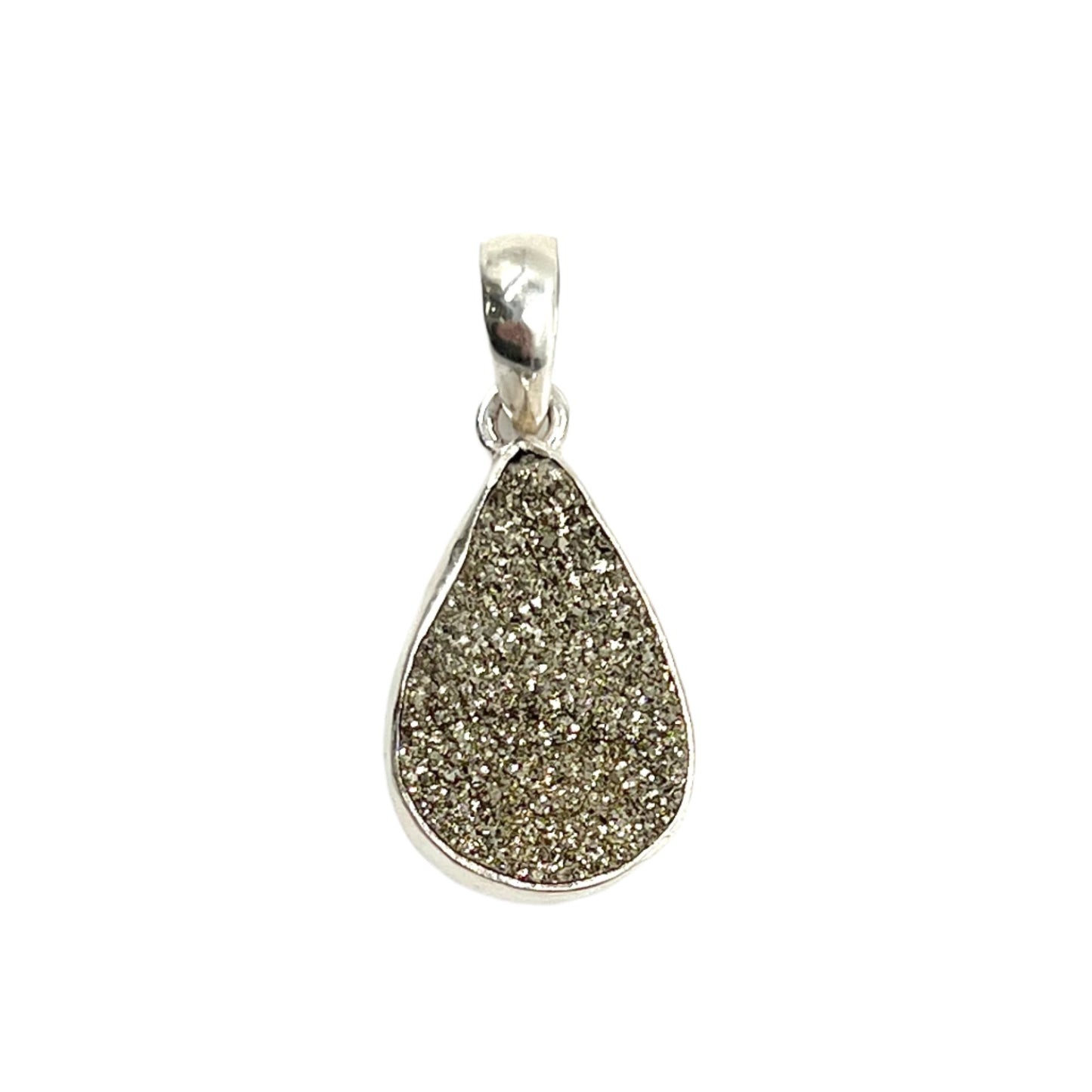 Spectro Pyrite Teardrop Pendants