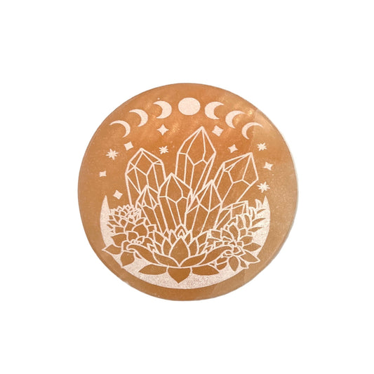 Gemstone Peach Selenite Tiles