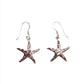 Sterling Silver Shell Starfish Earrings