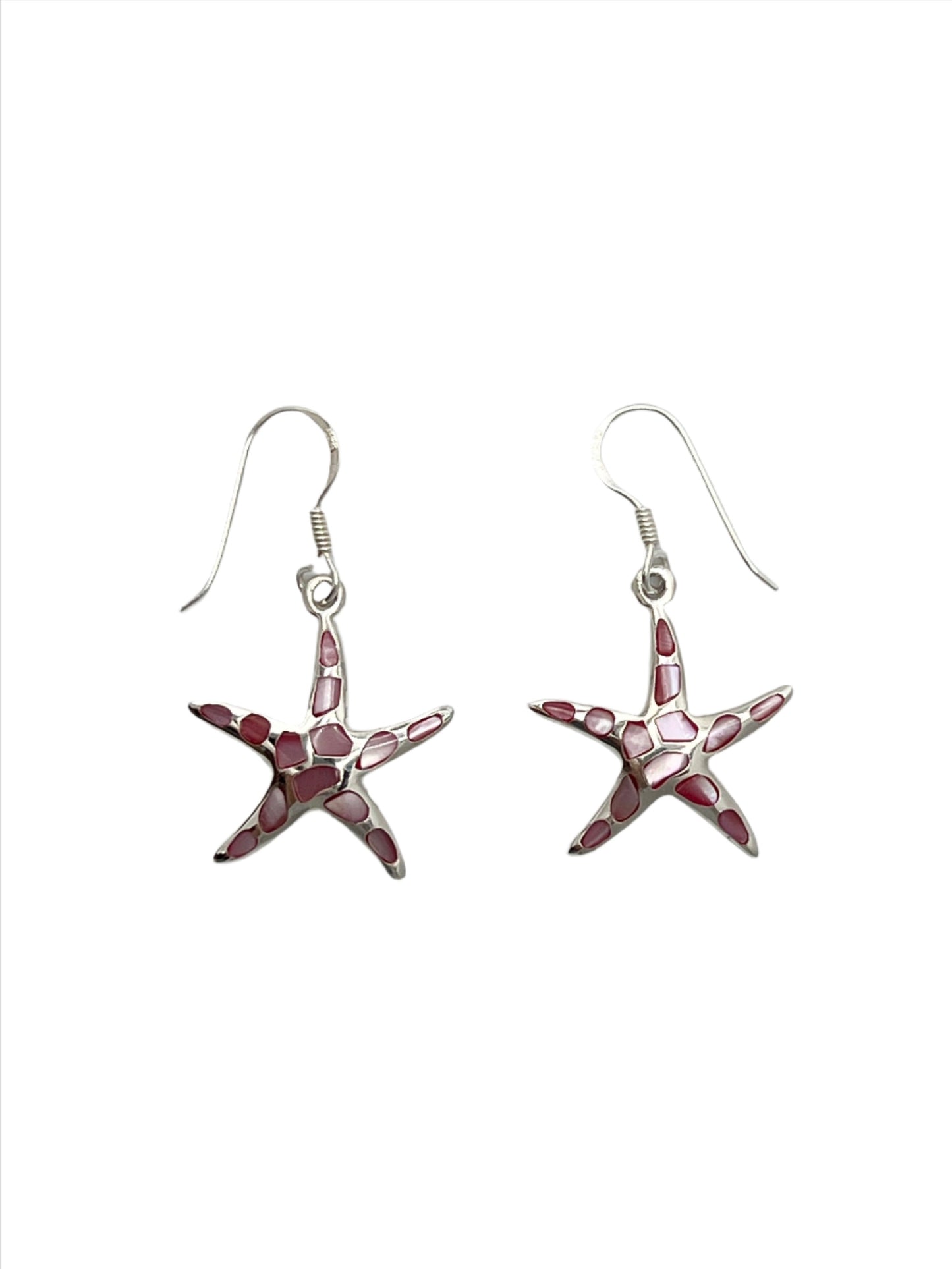 Sterling Silver Shell Starfish Earrings