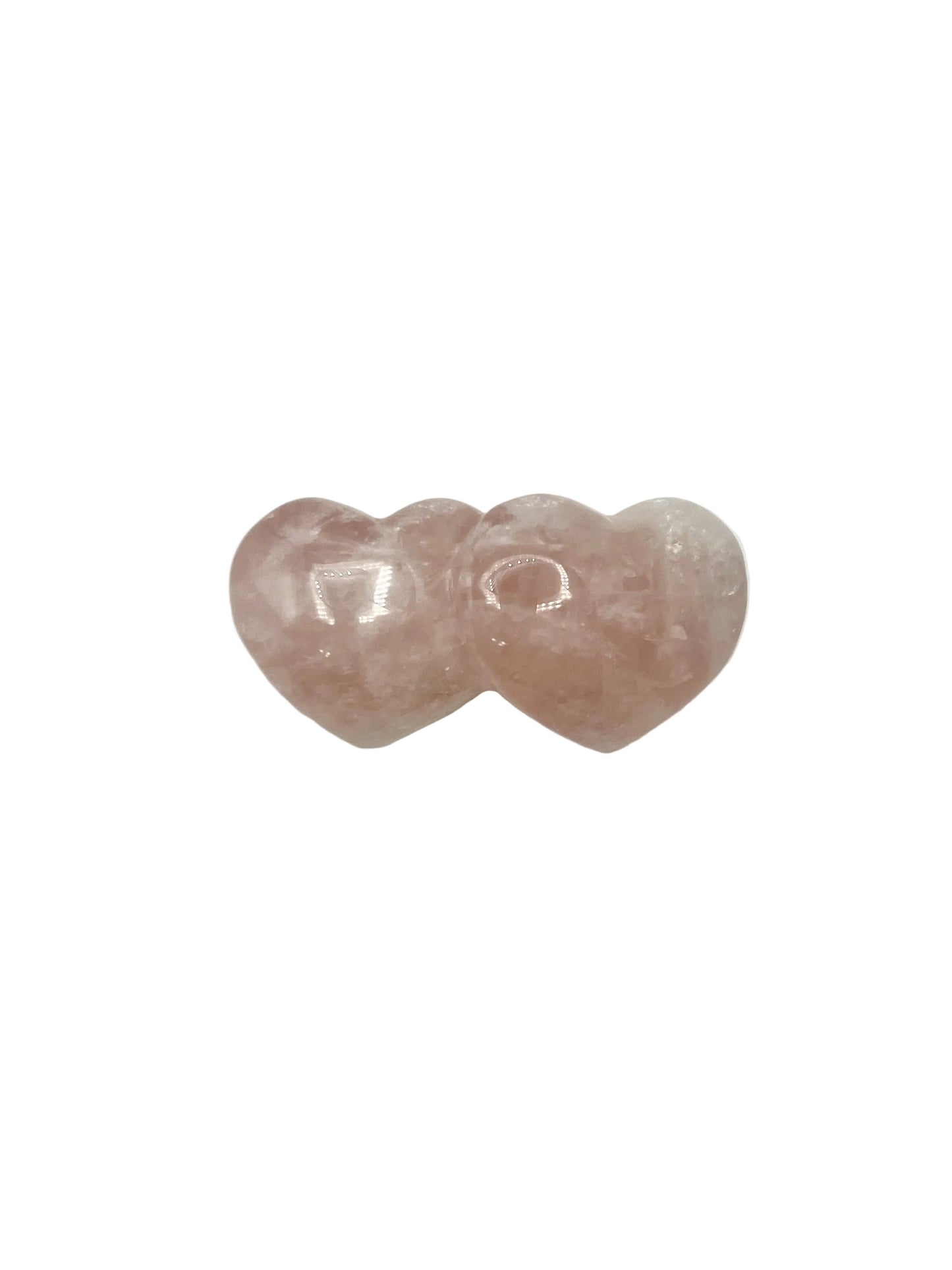 Rose Quartz Double Hearts