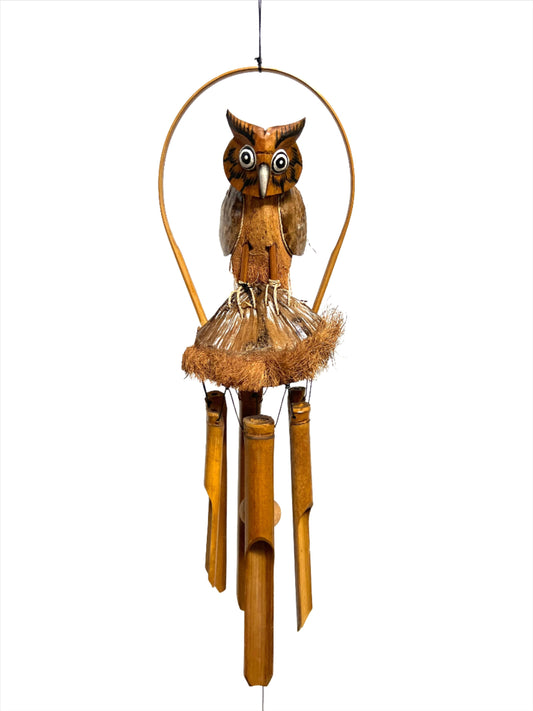 Owl Bamboo Wind Chime