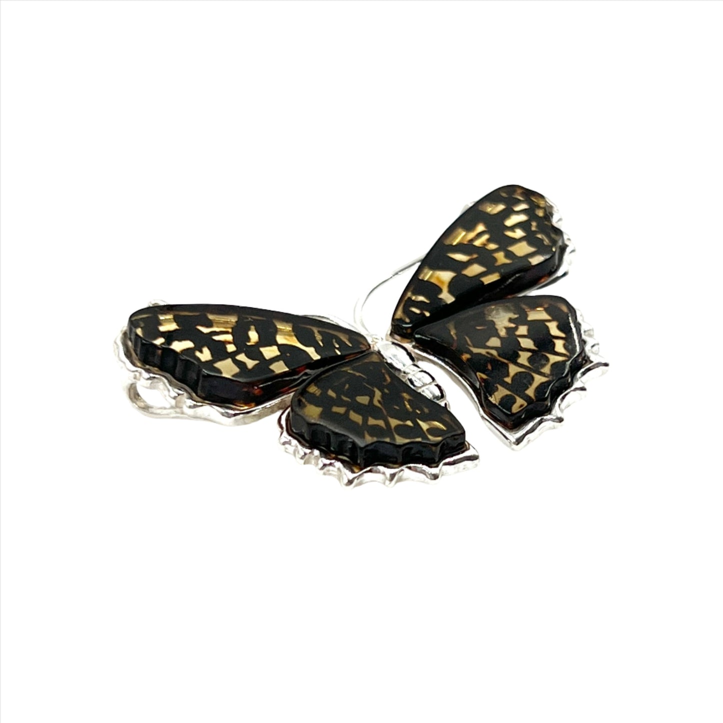 Amber Butterfly Pendants