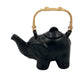 Black Elephant Ceramic Tea Pot Set
