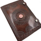 Camel Leather Gemstone Journal | Mandala | 10" x 7" x 1/2"