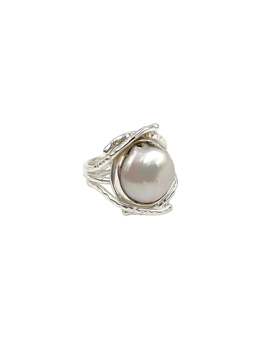 Freeform Pearl Ring