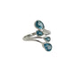 Teardrop Sky Blue Topaz Ring